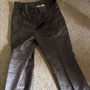 New Leather pants by Newport News Chocolate Brown